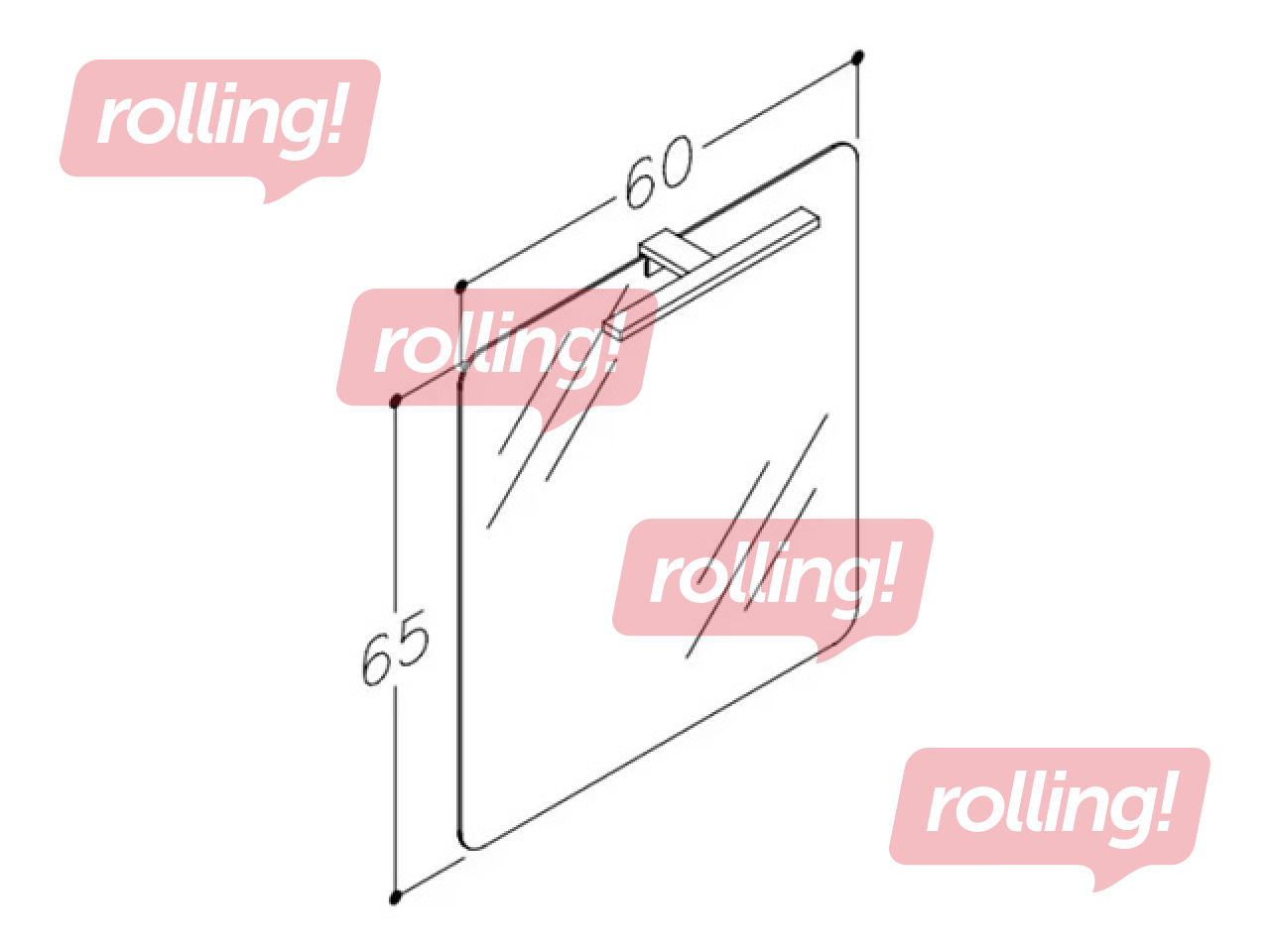 Wall mirror Kame Eco, LED, 60x65cm