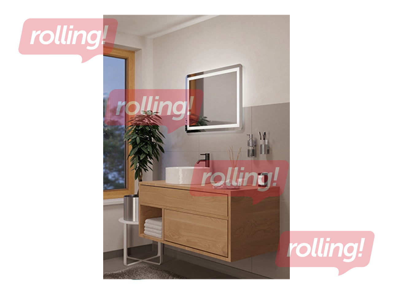 Настенное зеркало Eglo Buenavista 1, LED, 80x60см