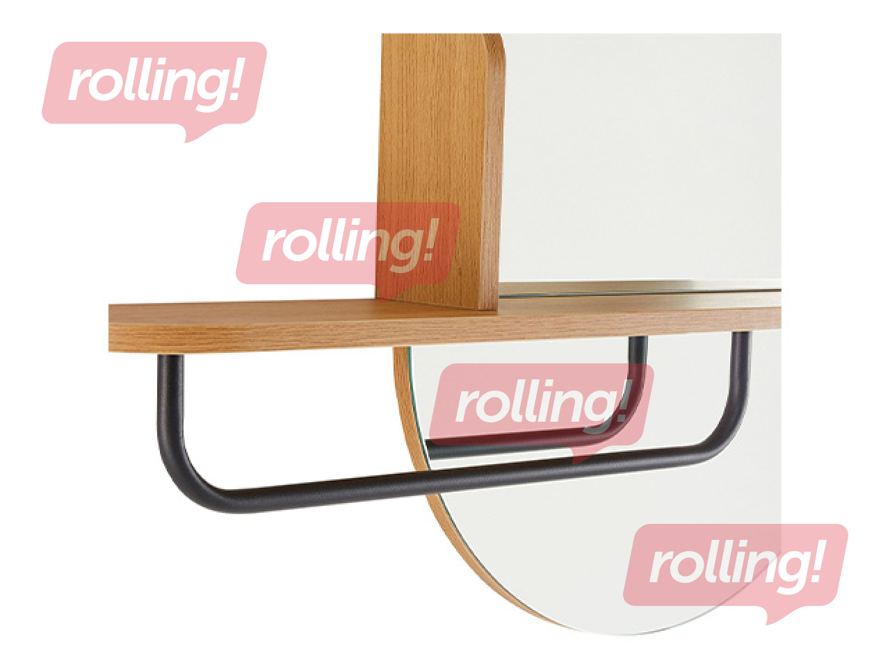 Seinapeegel Aalborg riiuliga, 92x15x93cm