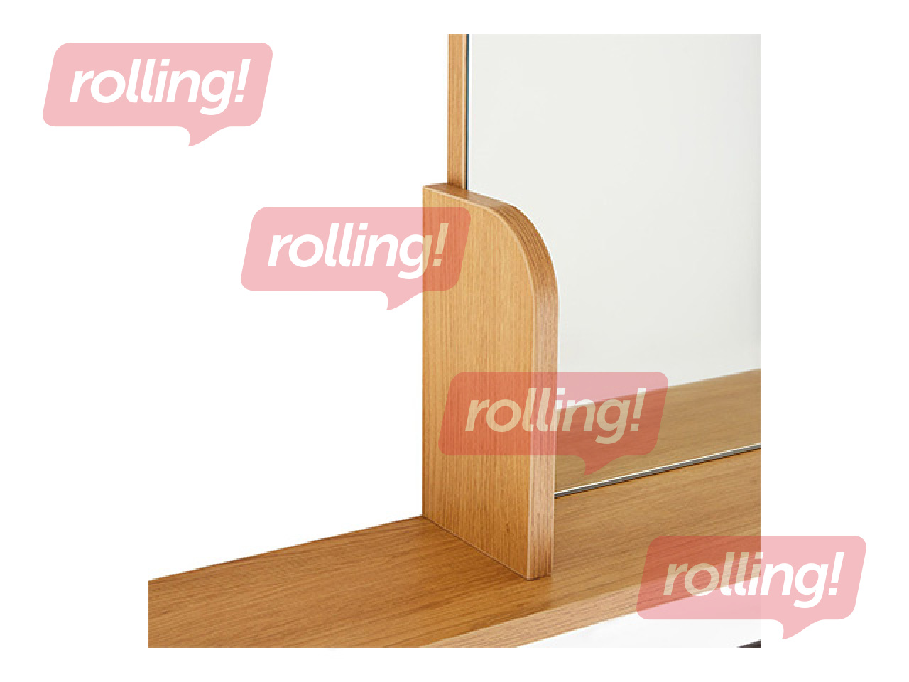 Wall mirror Aalborg with shelf, 92x15x93cm