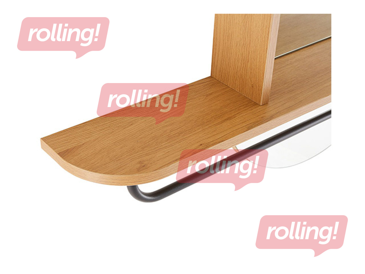 Wall mirror Aalborg with shelf, 92x15x93cm