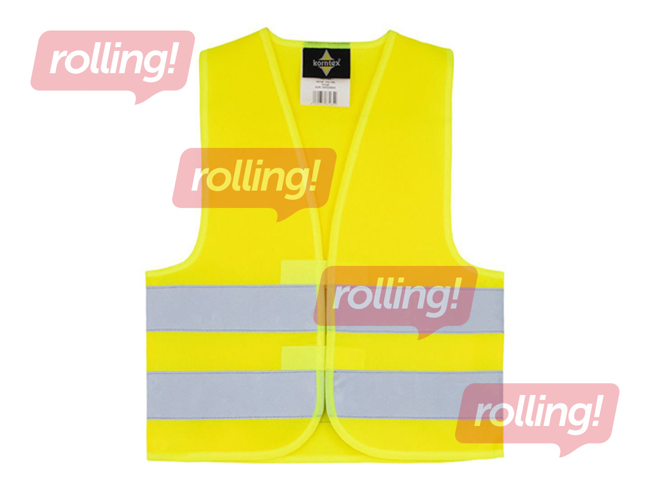 Reflective vest, for children, size S, 7-12 years, yellow