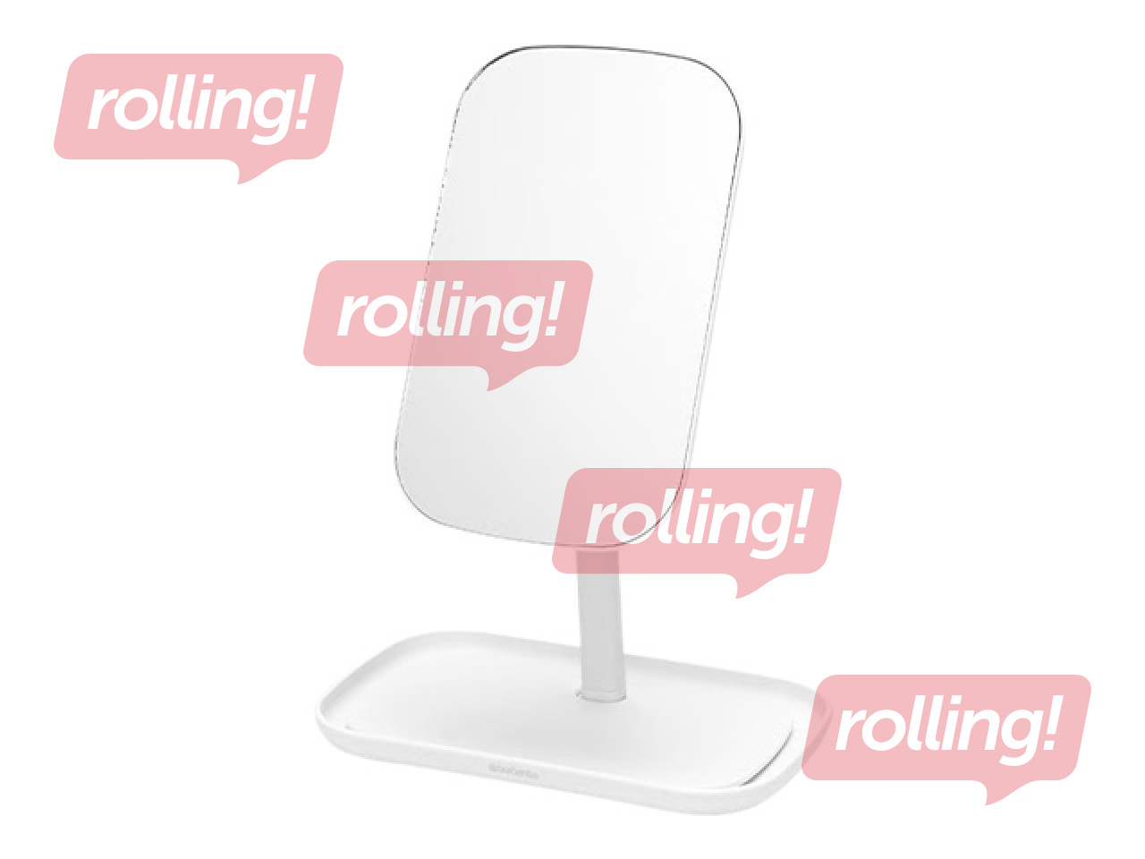 Cosmetic mirror Brabantia, with organiser, white, 12.6x20x28.3cm