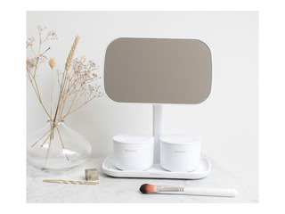 Cosmetic mirror Brabantia, with organiser, white, 12.6x20x28.3cm