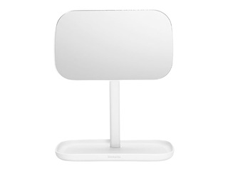 Kosmeetiline peegel Brabantia, organisaatoriga, valge, 12.6x20x28.3cm