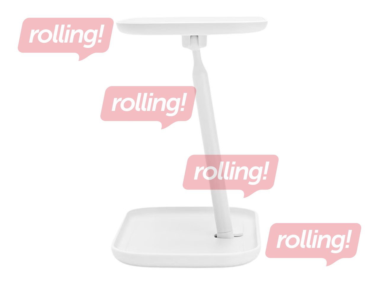 Kosmētiskais spogulis Brabantia, ar organizatoru, balts, 12.6x20x28.3cm