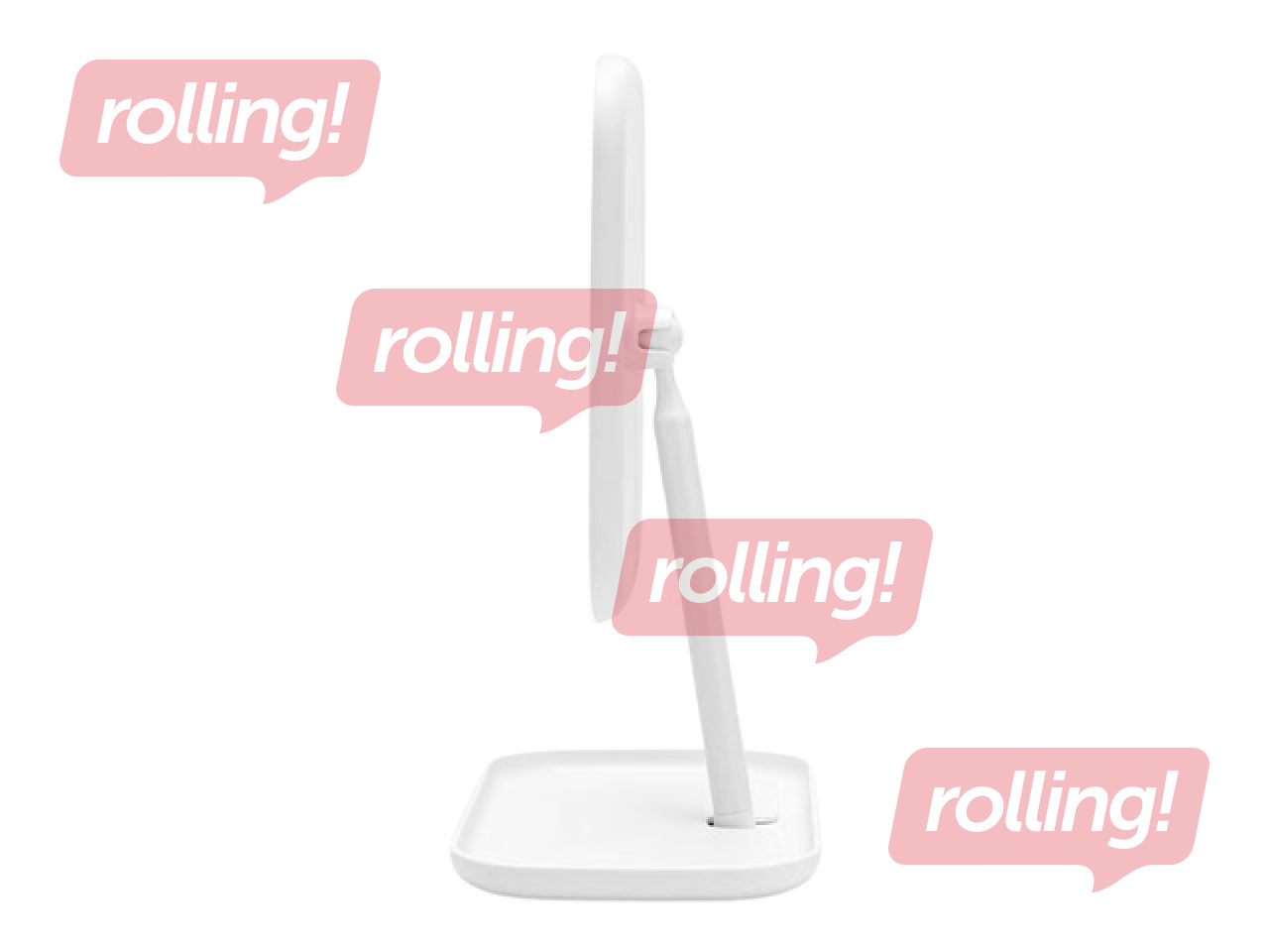 Kosmētiskais spogulis Brabantia, ar organizatoru, balts, 12.6x20x28.3cm