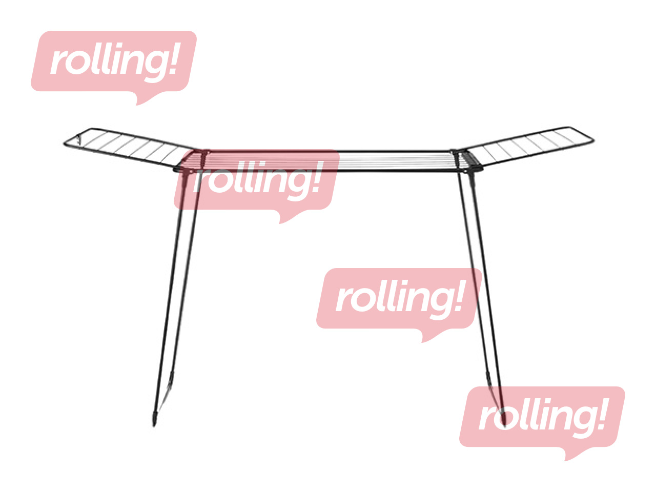 Pesukuivatusrest Brabantia, terasest, must