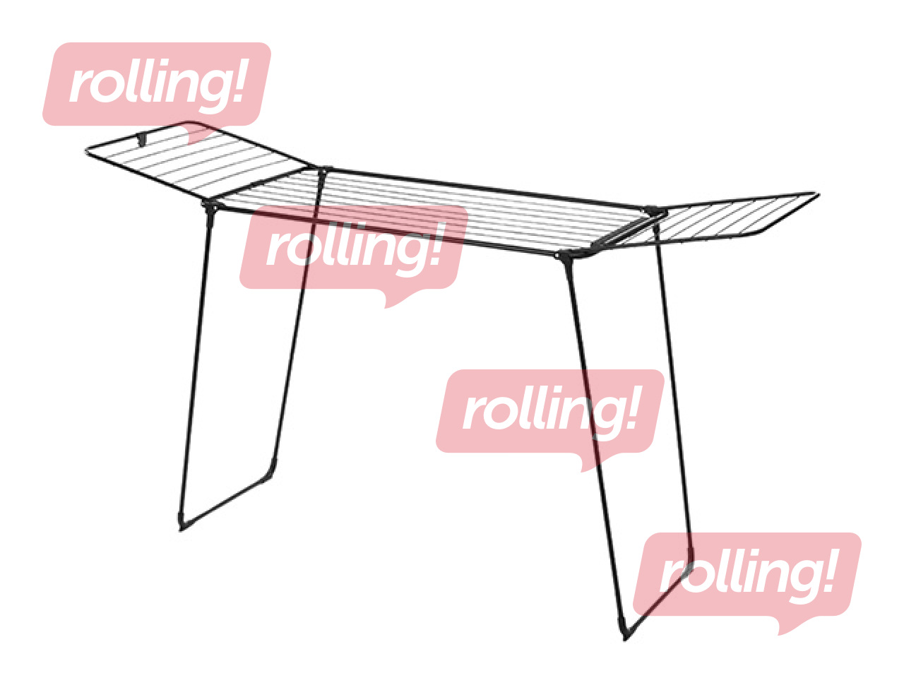 Pesukuivatusrest Brabantia, terasest, must