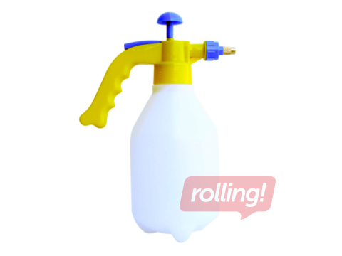 Spiediena smidzinātājs, ar pumpi, dzeltens,zils, 2l