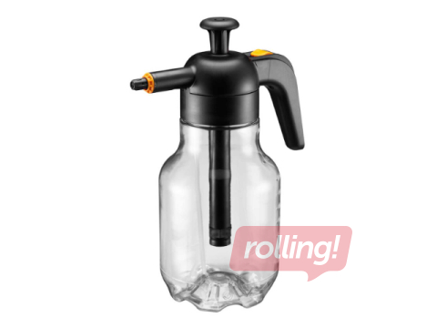 Распылитель давления Fiskars, с насосом, чёрный, оранжевый, 1.8л