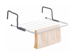Drying rack Toro, for laundry, hanging on radiators, aluminium, white