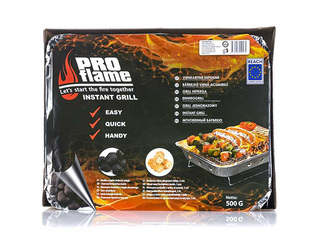 Kokogļu grils Pro Flame Expert, vienreizlietojams, 31.5x25.5x6.2cm