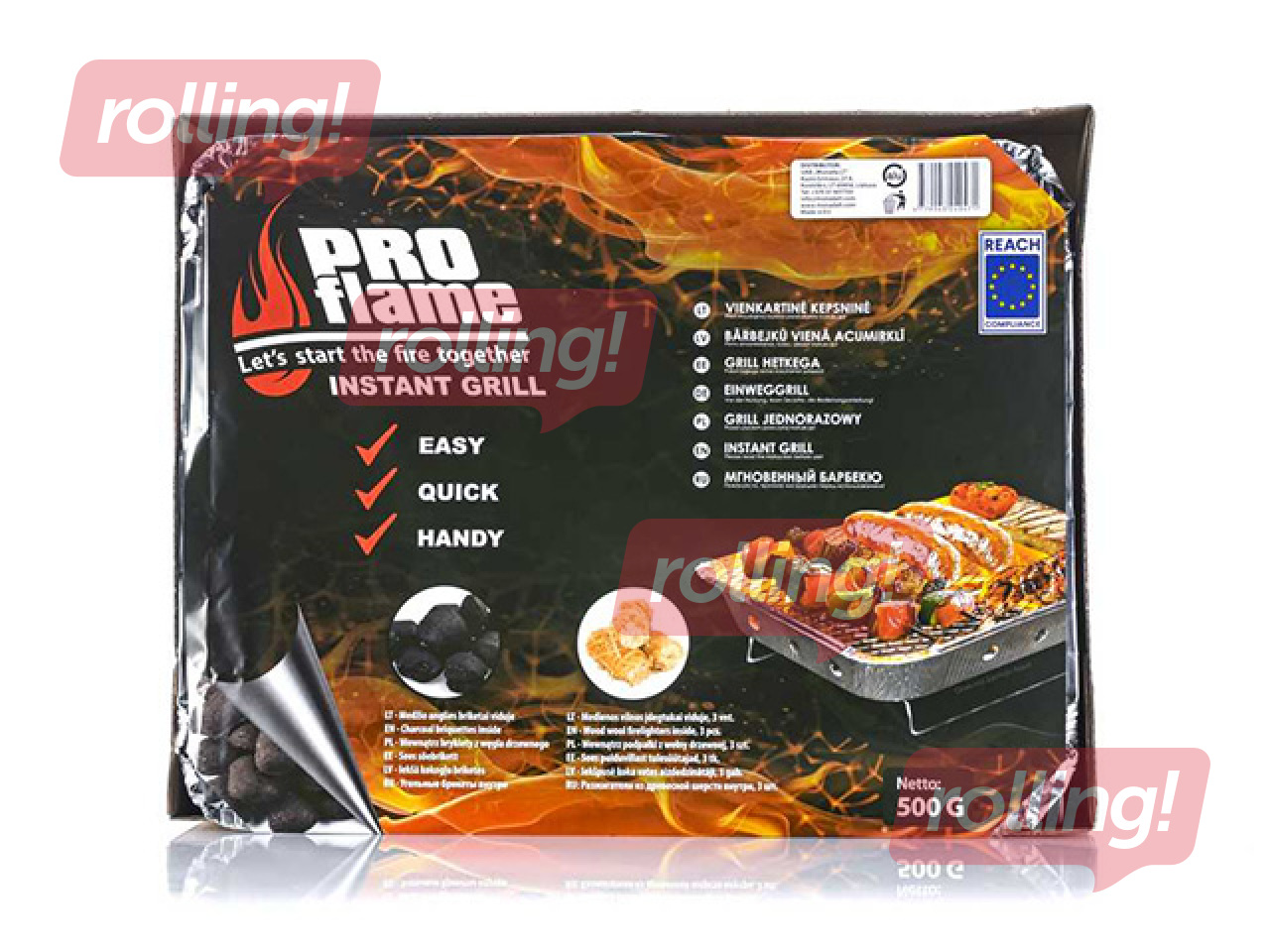 Söegrill Pro Flame Expert, ühekordne, 31.5x25.5x6.2cm