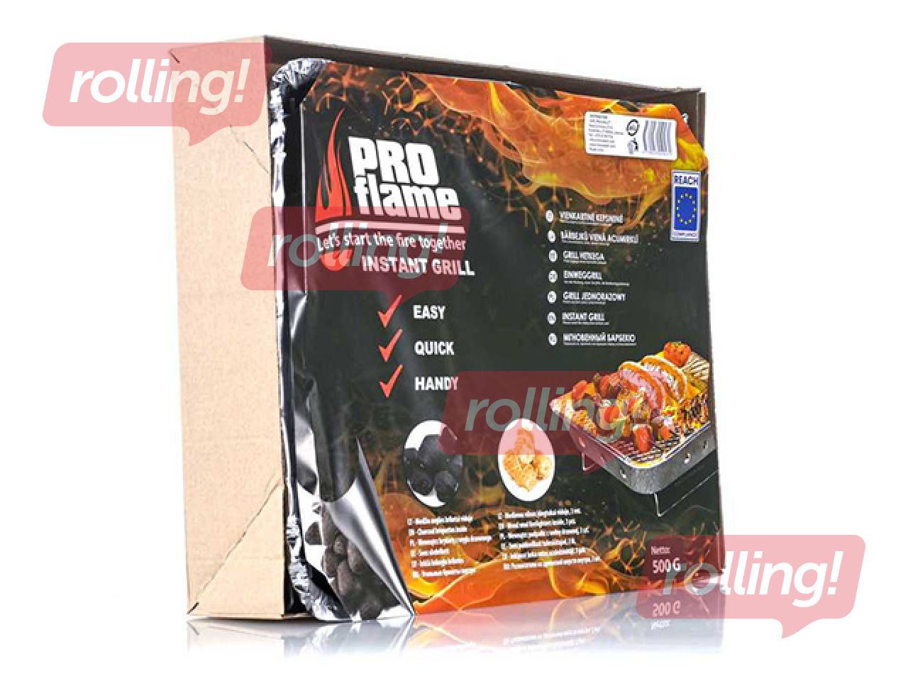 Söegrill Pro Flame Expert, ühekordne, 31.5x25.5x6.2cm