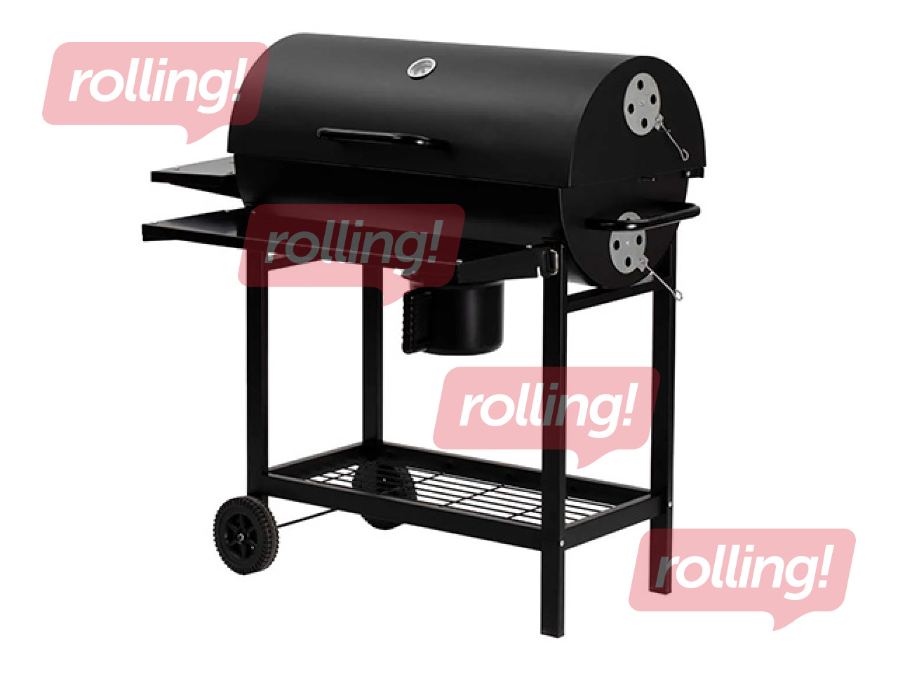 Söegrill Flammifera, must, ratastega, 108x70x102cm