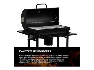 Söegrill Flammifera, must, ratastega, 108x70x102cm