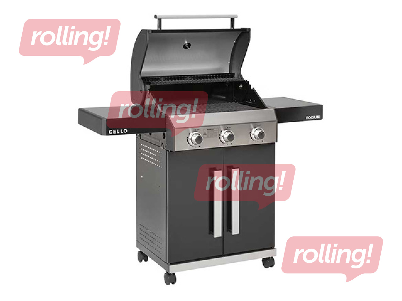 Gaasigrill Cello Rodium 3, 3 põletiga, 55x129x114cm