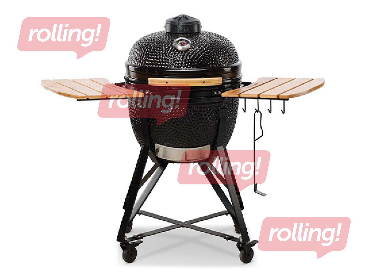 Söegrill Kamado Bono Media, must, ratastega, Ø52cm