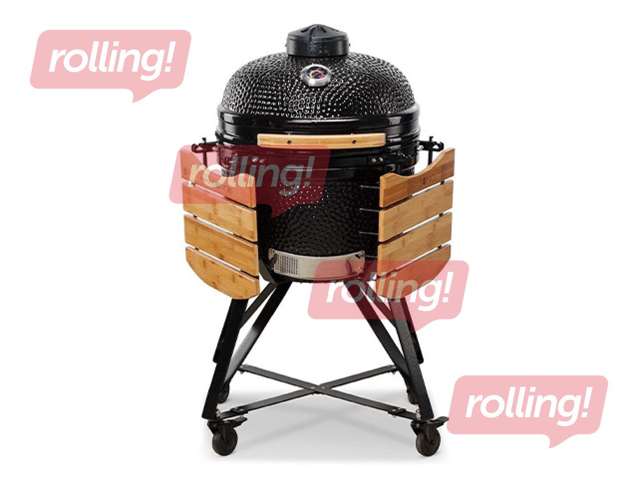 Söegrill Kamado Bono Media, must, ratastega, Ø52cm