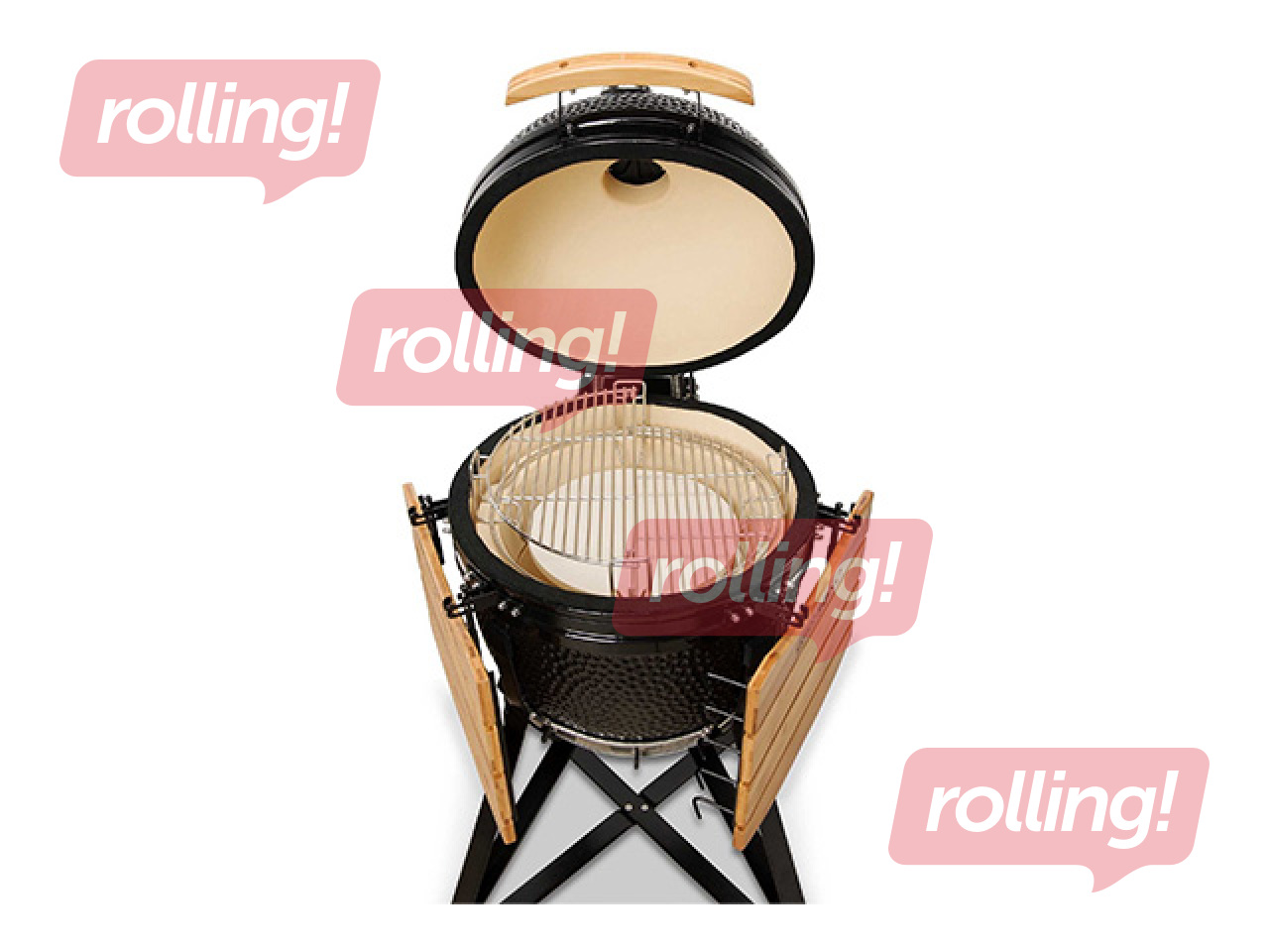 Söegrill Kamado Bono Media, must, ratastega, Ø52cm