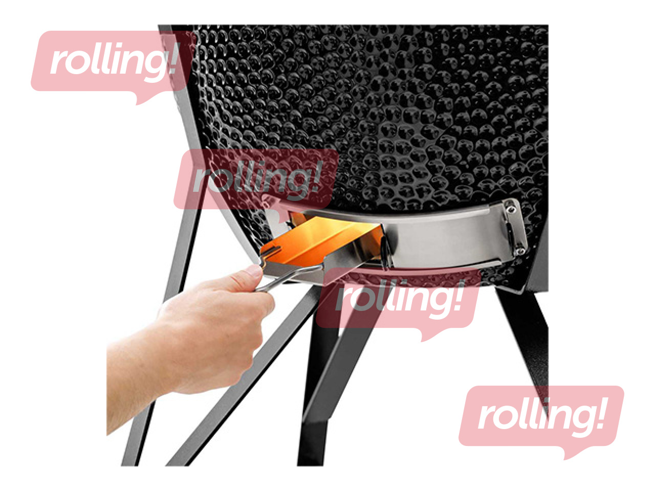 Söegrill Kamado Bono Media, must, ratastega, Ø52cm