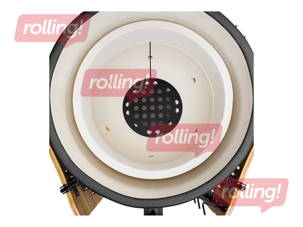 Söegrill Kamado Bono Media, must, ratastega, Ø52cm