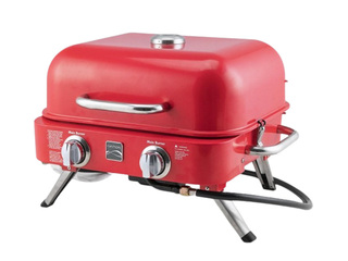 Gaasigrill Kenmore Retro, lauale, kaasaskantav, 2 põletiga, punane