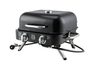 Gaasigrill Kenmore Retro, lauale, kaasaskantav, 2 põletiga, must