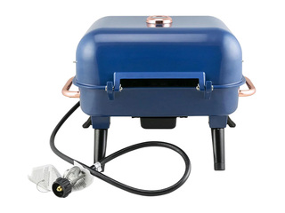 Gaasigrill Kenmore Retro, lauale, kaasaskantav, 2 põletiga, tumesinine