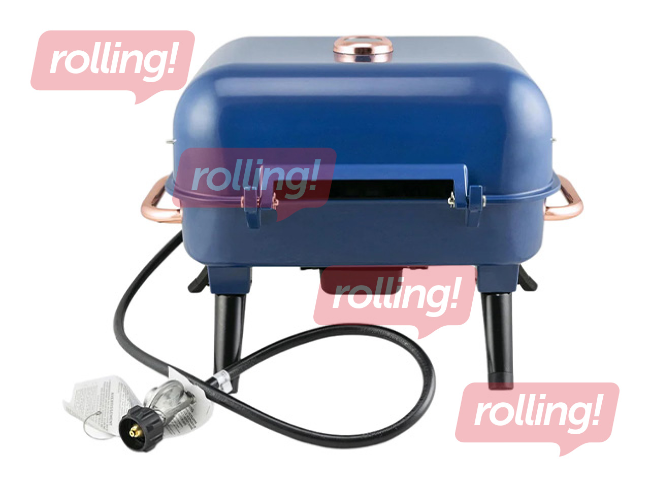 Gaasigrill Kenmore Retro, lauale, kaasaskantav, 2 põletiga, tumesinine
