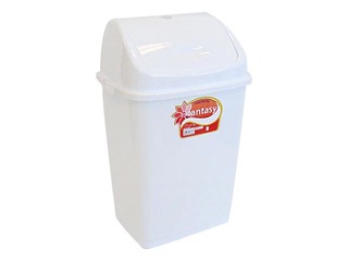 Prügikonteiner FANTASY, plastimass, valge, 50 l