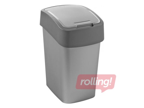 Prügikast Flip Bin, plastik, hõbedane / hall, 25l