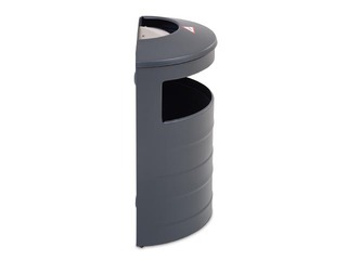 Waste bin with ashtray, light gray, 20l