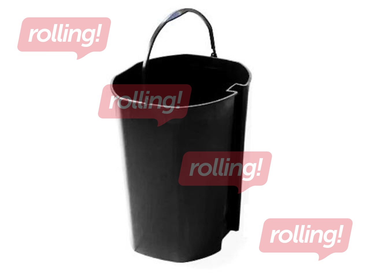 Atkritumu tvertne ar pedāli Ozer, pelēka, 6l