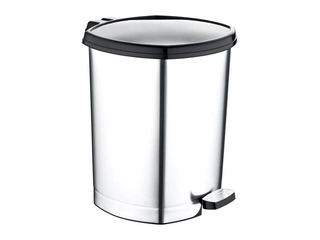 Мусорное ведро с педалью Ozer, серое, 6л