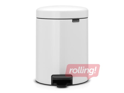 Atkritumu tvertne ar pedāli NewIcon, balta, 5l