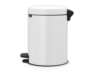 Atkritumu tvertne ar pedāli NewIcon, balta, 5l