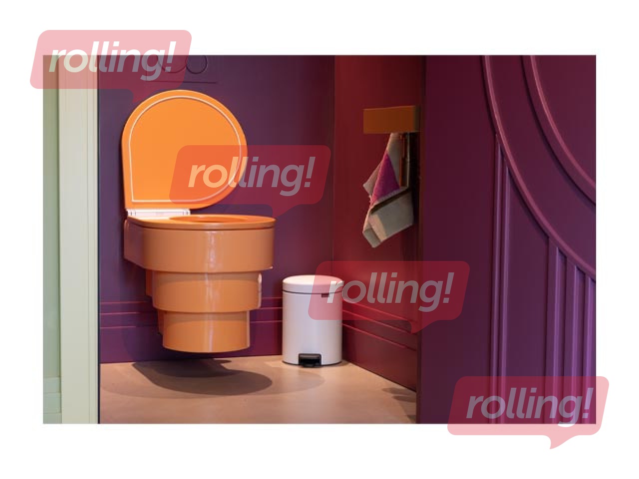 Atkritumu tvertne ar pedāli NewIcon, balta, 5l