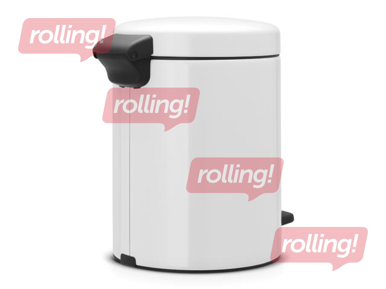 Pedaliga prügikast NewIcon, valge, 5l