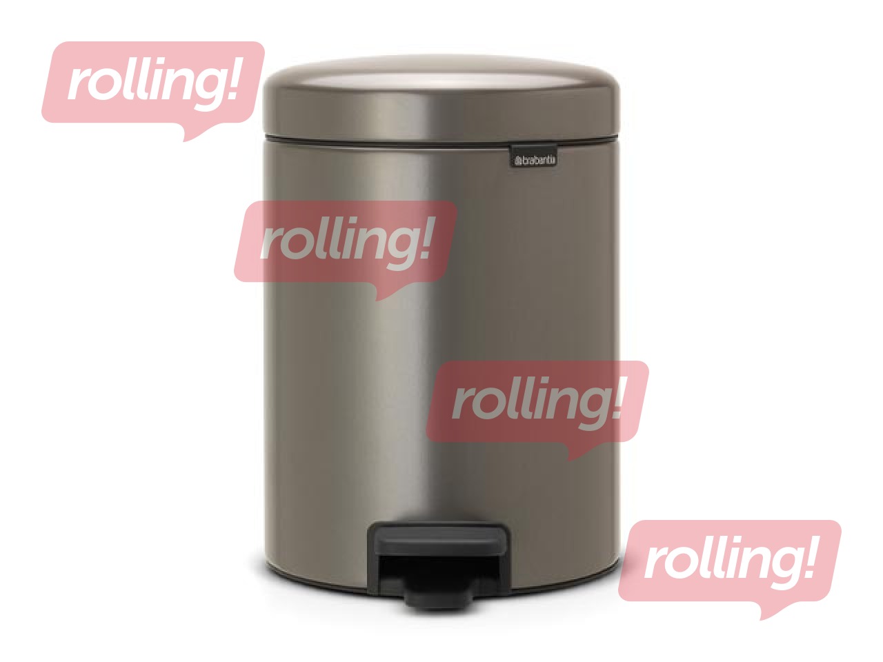 Pedal bin NewIcon, platinum, 5l