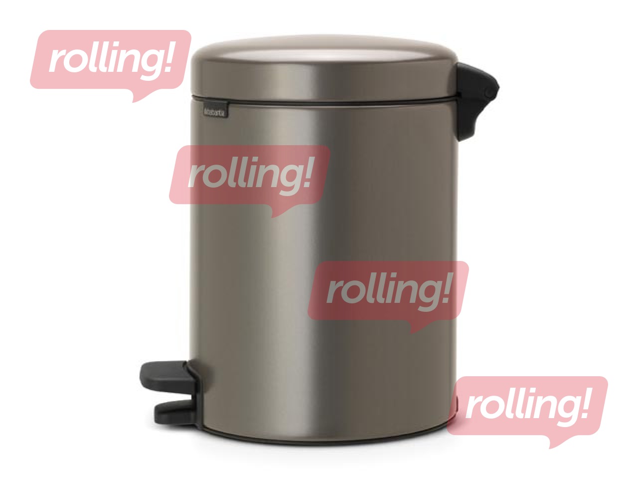 Pedaliga prügikast NewIcon, plaatina, 5l