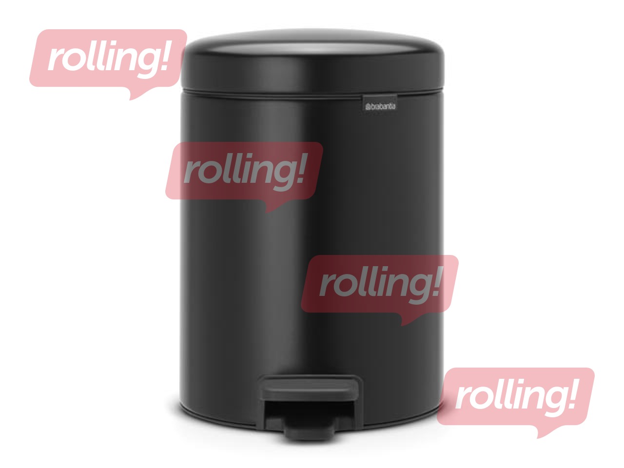 Pedal bin NewIcon, matte black, 5l