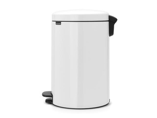 Pedaliga prügikast NewIcon, valge, 20l