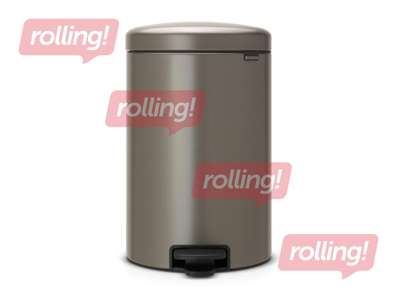 Pedal bin NewIcon, platinum, 20l