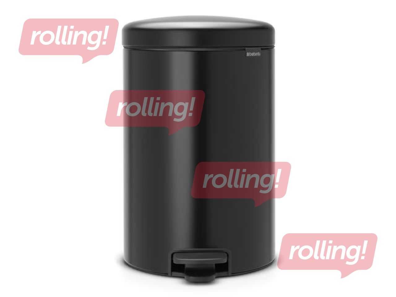 Pedal bin NewIcon, matte black, 20l