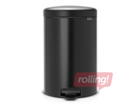 Pedaliga prügikast NewIcon, matt must, 20l