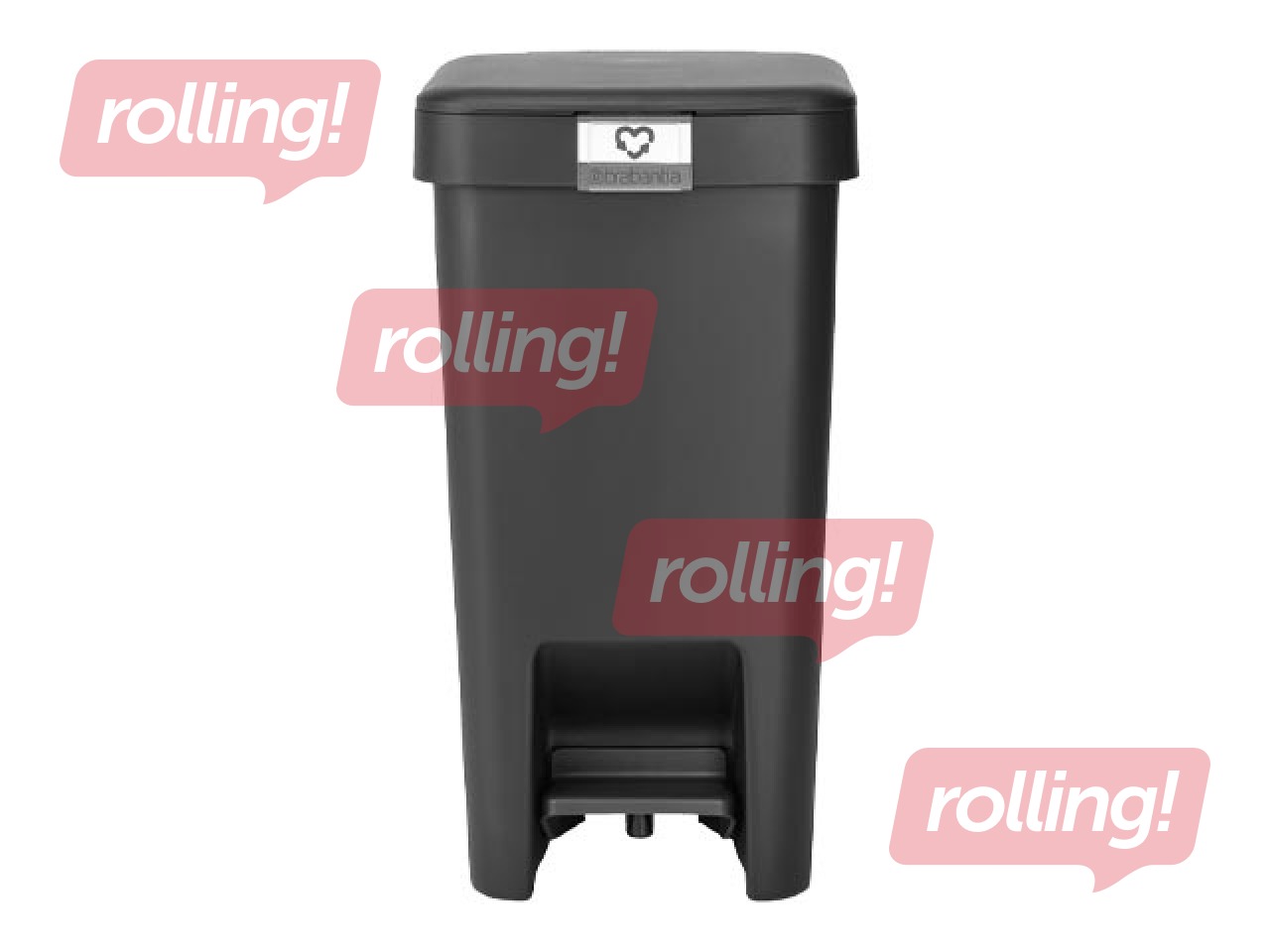 Pedaliga prügikast StepUp, tumehall, 10l