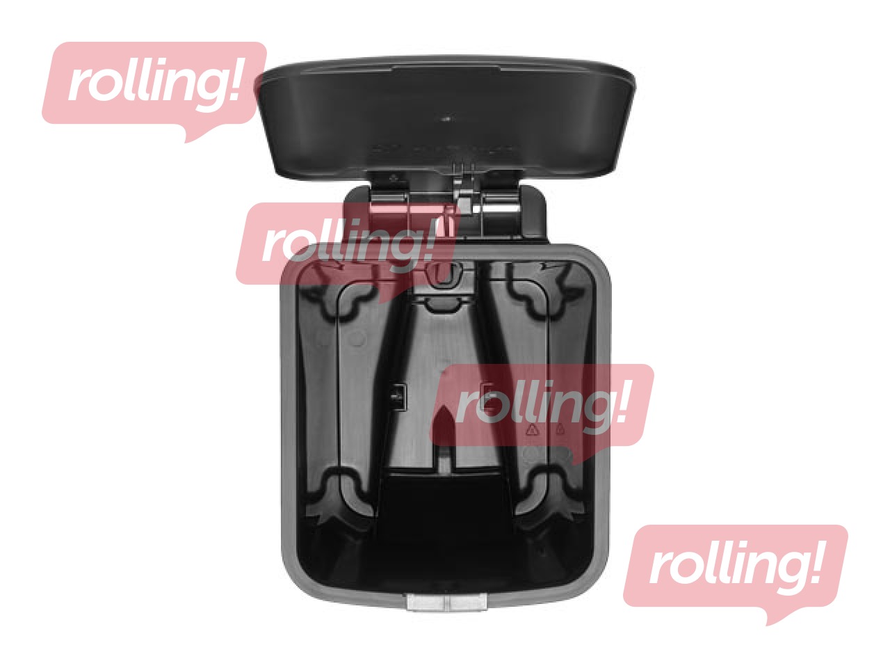 Pedaliga prügikast StepUp, tumehall, 10l