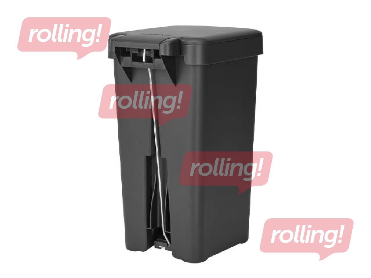 Pedaliga prügikast StepUp, tumehall, 10l